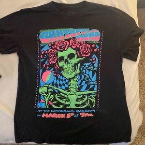 Grateful Dead T-shirt, Black, Liquid Blue